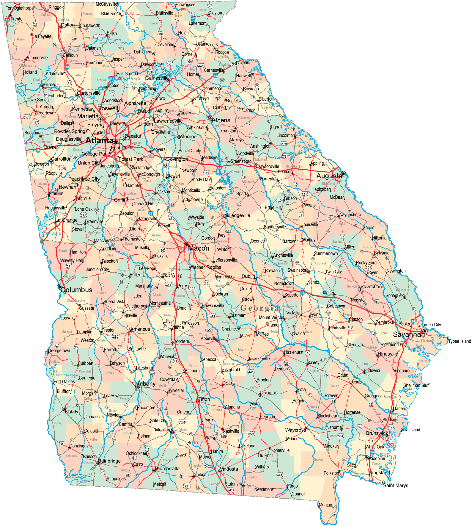 Georgia service territory map